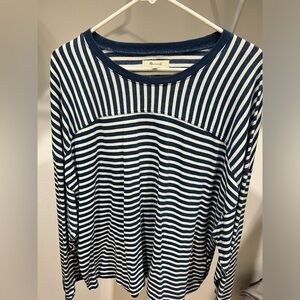 Madewell cotton long sleeve stripped tee NWOT